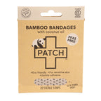 PATCH Kids Coconut Panda bamboo bandages box with panda illustration, sustainable packaging, total 20 sterile strips.