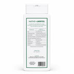 Back label of a white Native and Jarritos body wash bottle detailing ingredients, directions, and a barcode on white.