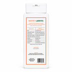 Back of a white Native Jarritos body wash bottle showing the ingredient table, directions, and barcode.