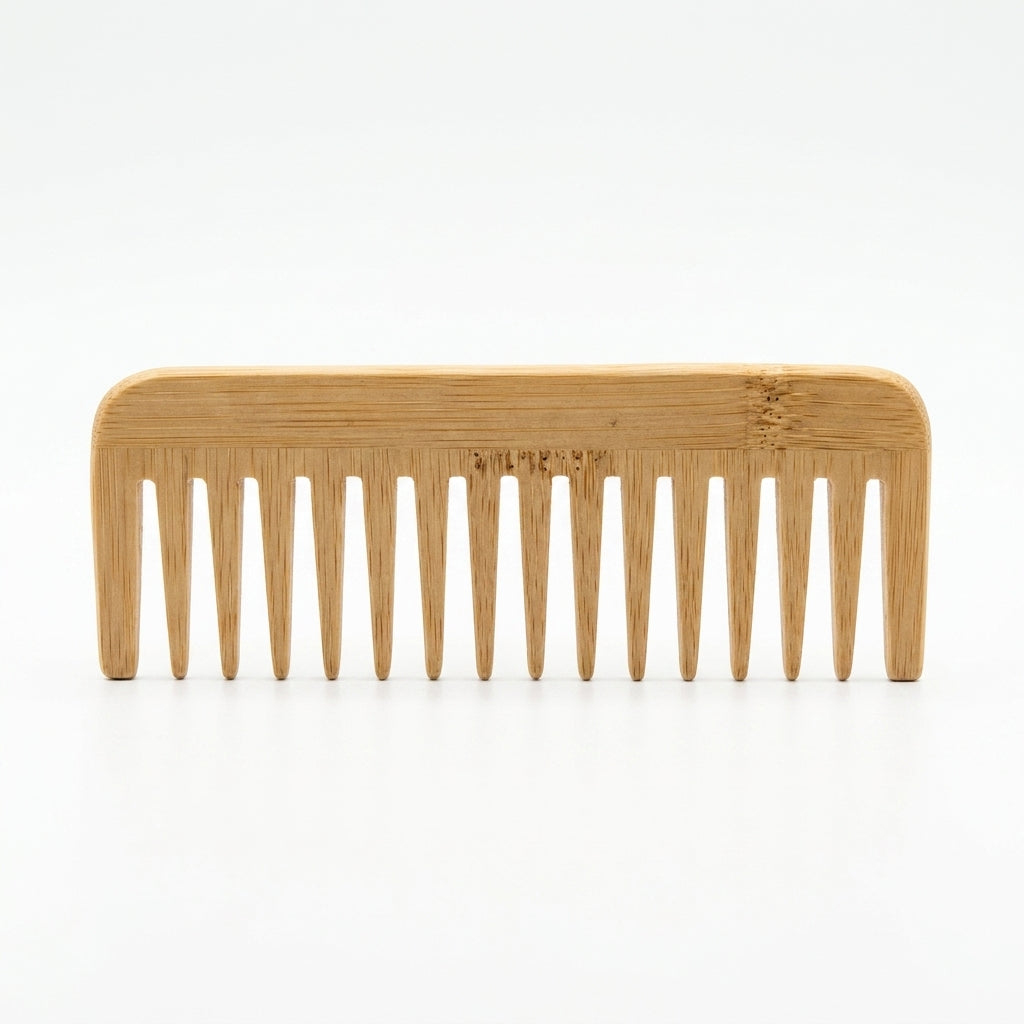 Wide Tooth Bamboo Comb — For Thick and Curly Hair