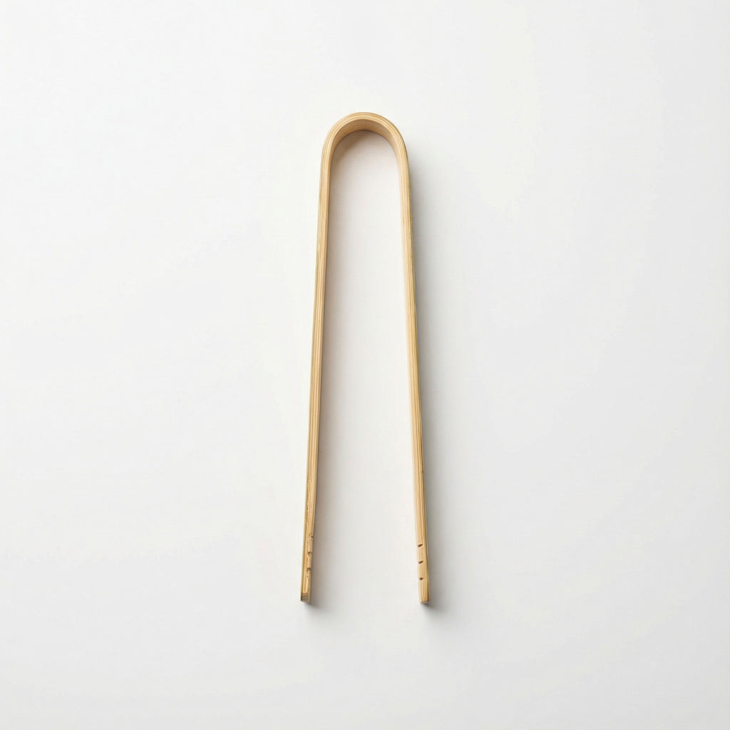 Natural Bamboo Tongs — 6-Inch Multi-Purpose Kitchen & Spa Utensil