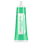 Dr. Bronner's Spearmint Green and white toothpaste tube on a white background