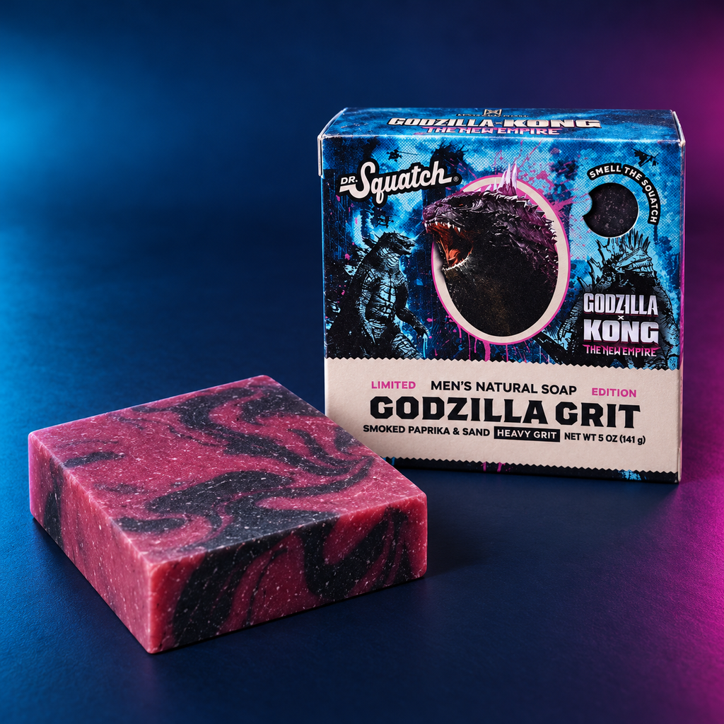 Dr. Squatch x Godzilla Kong: Godzilla Grit Limited Edition Heavy Grit Men's Soap (5 oz)