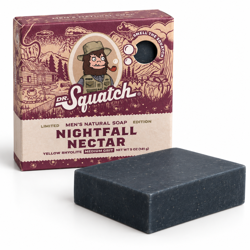 Dr. Squatch Nightfall Nectar Men’s Natural Soap Bar (5 oz) – Limited Edition Natural Exfoliating Soap