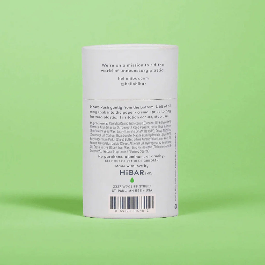 HiBAR Plastic Free Natural Deodorant - Fresh Rain & Cucumber
