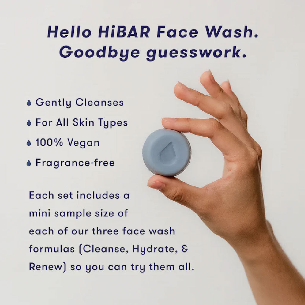 Solid Face Wash Sampler Pack | HiBAR - no box