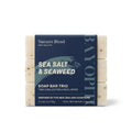 Nature's Blend Sea Salt & Seaweed soap bar trio packaging on a white background