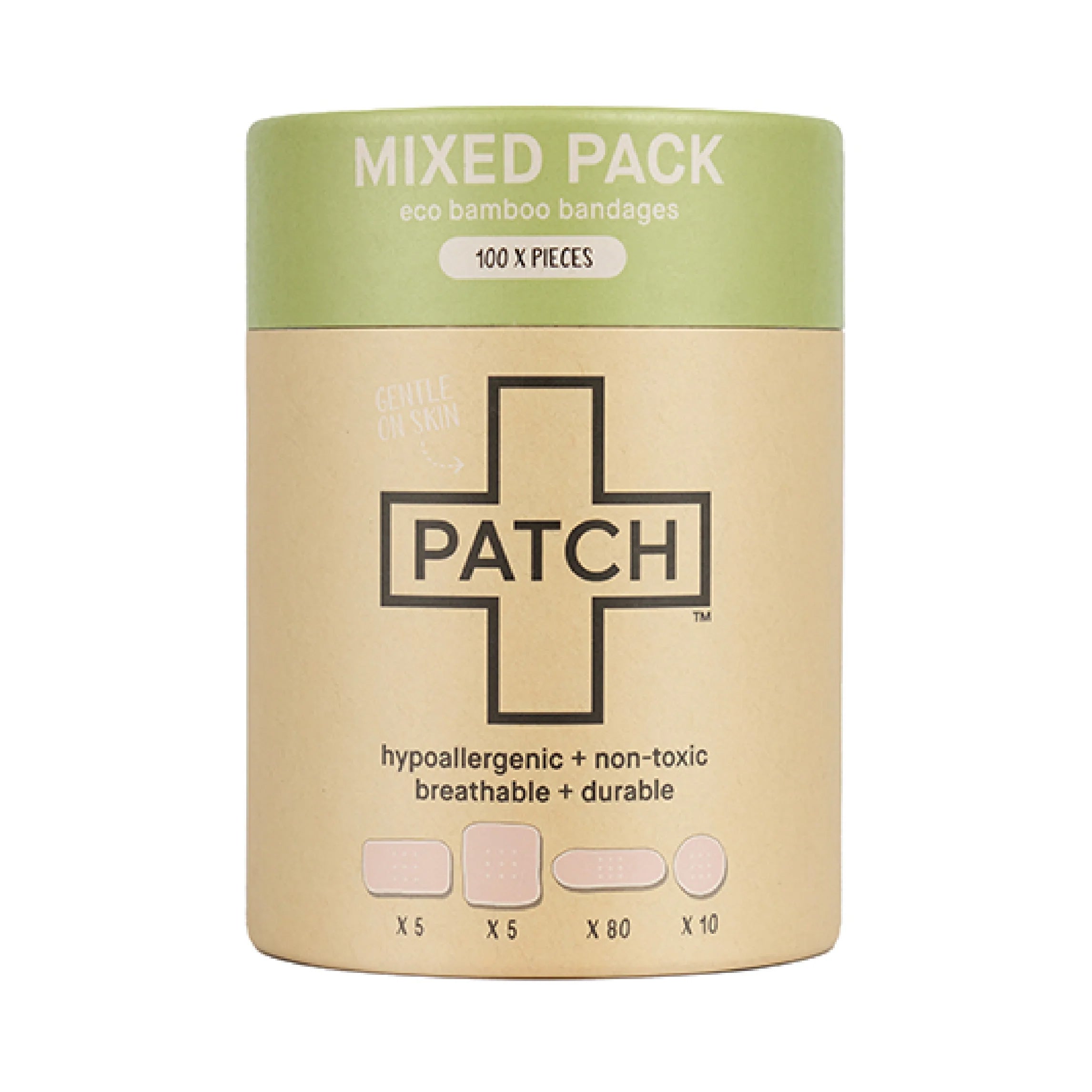 PATCH Panda Bamboo Bandages Value Pack - 100 Mixed Pack Strips