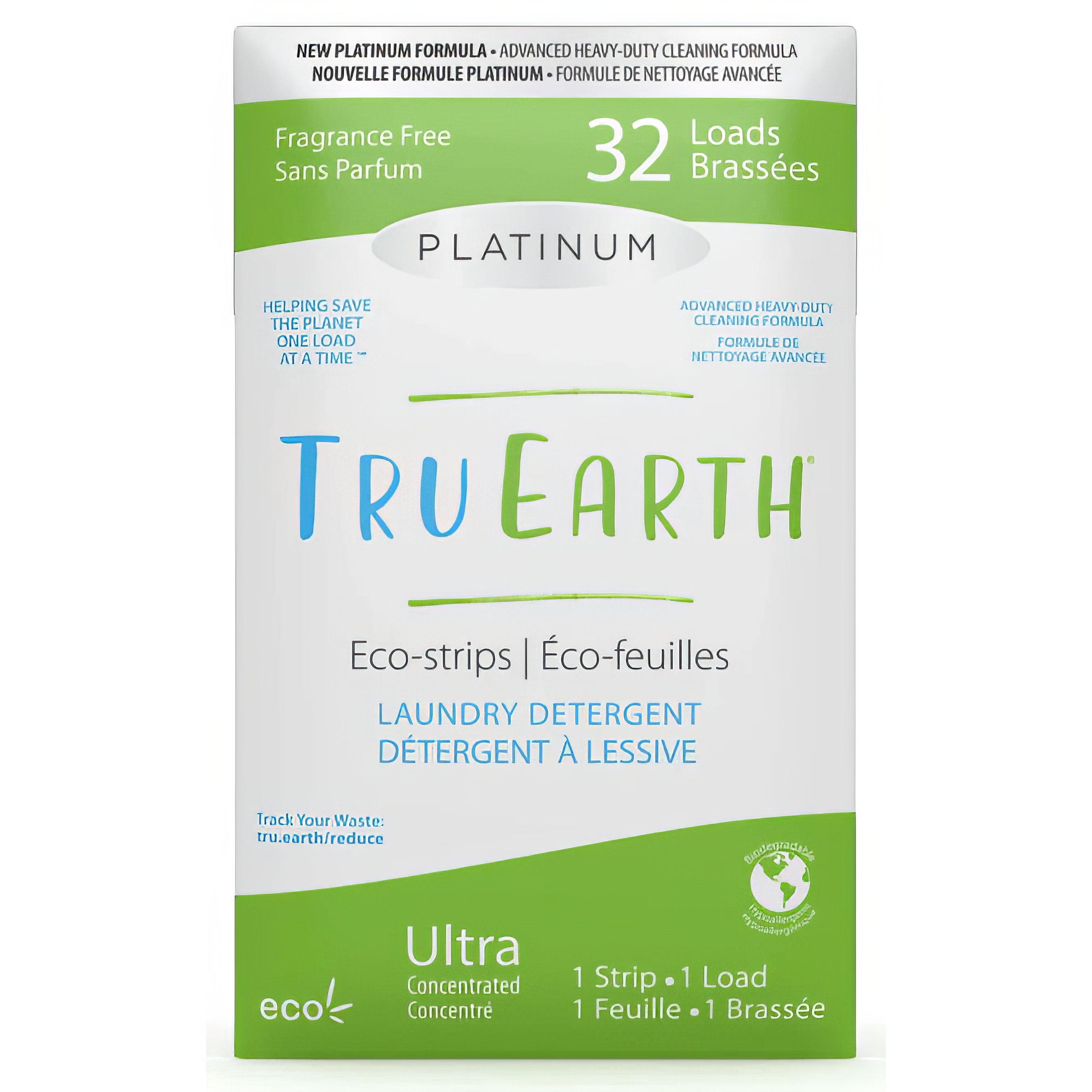 Tru Earth Platinum Eco-Strips Laundry Detergent – Fragrance-Free
