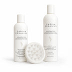 Carina Organics Unscented Hair Set — Shampoo + Conditioner + Scalp Massager