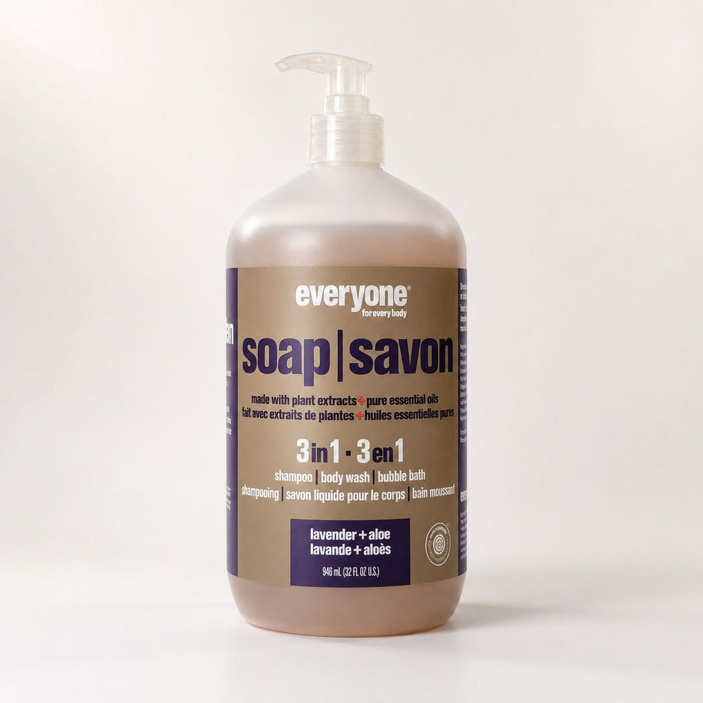 Everyone Lavender + Aloe 3-in-1 Soap + Free Sisal Body Washcloth
