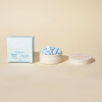 A set of Huppy Cool Mint Mouthwash Tablets, with a box and several tablets displayed in front on a light background.