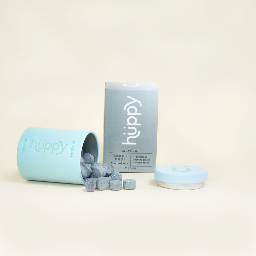 huppy toothpaste tablets - charcoal mint