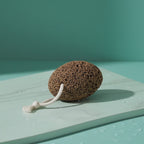 Close up video of a brown pumice stone.