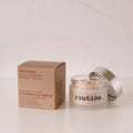 routine Blackberry Betty natural baking soda free deodorant jar with cardboard packaging - cream-coloured deodorant in glass container next to brown box showing berry scent description - baking soda free formula for sensitive skin