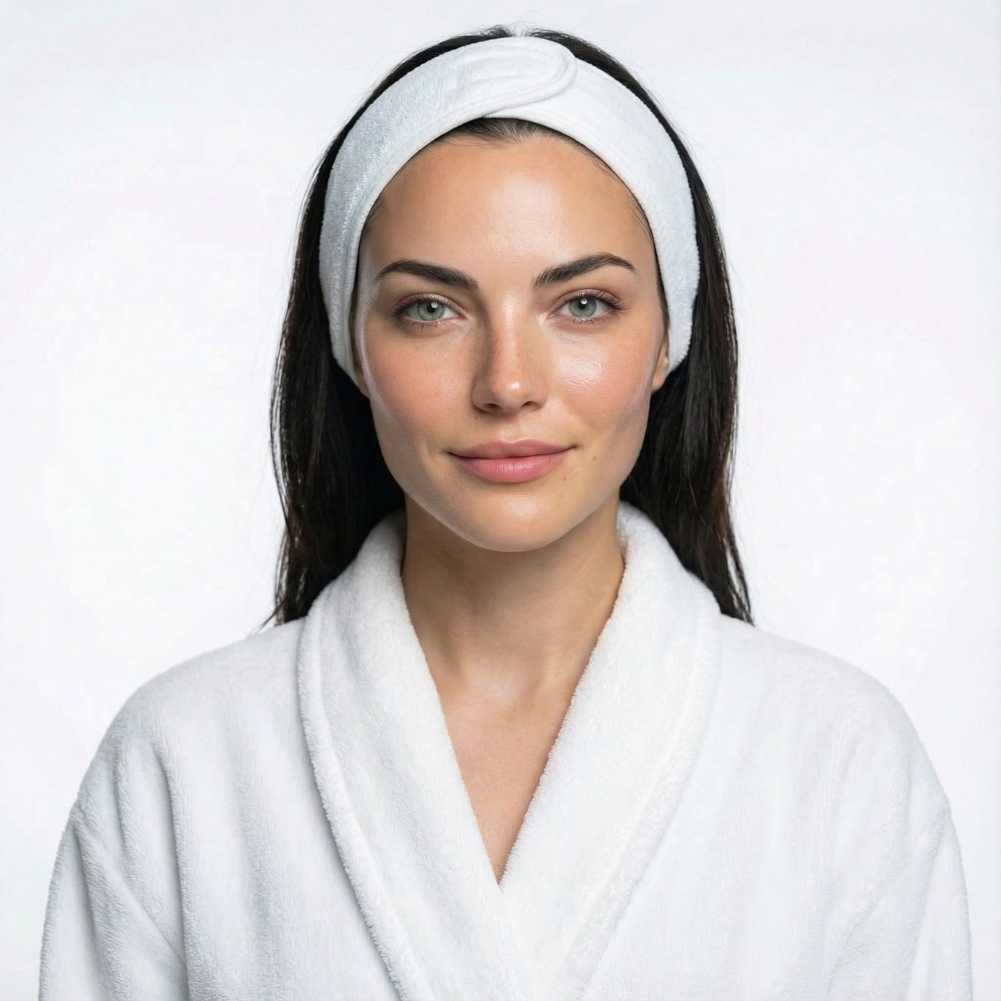 4-Piece Spa Beauty Set — Natural Body & Face Brushes with Scalp Massager & Headband