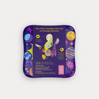 Back of the Welly bandage tin sleeve detailing 24 standard and 24 small bandages across 3 space patterns.