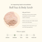 BUFF face and body scrub exfoliant