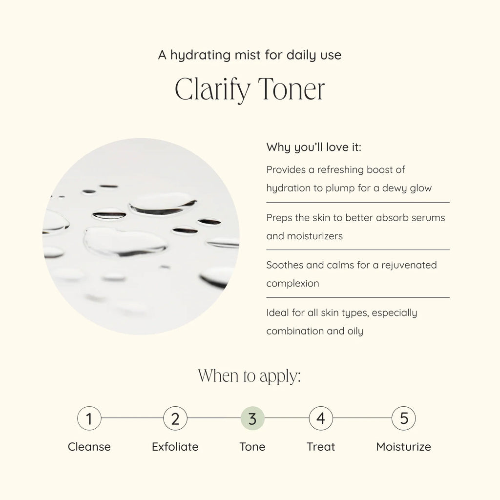 CLARIFY bergamot and rose face toner