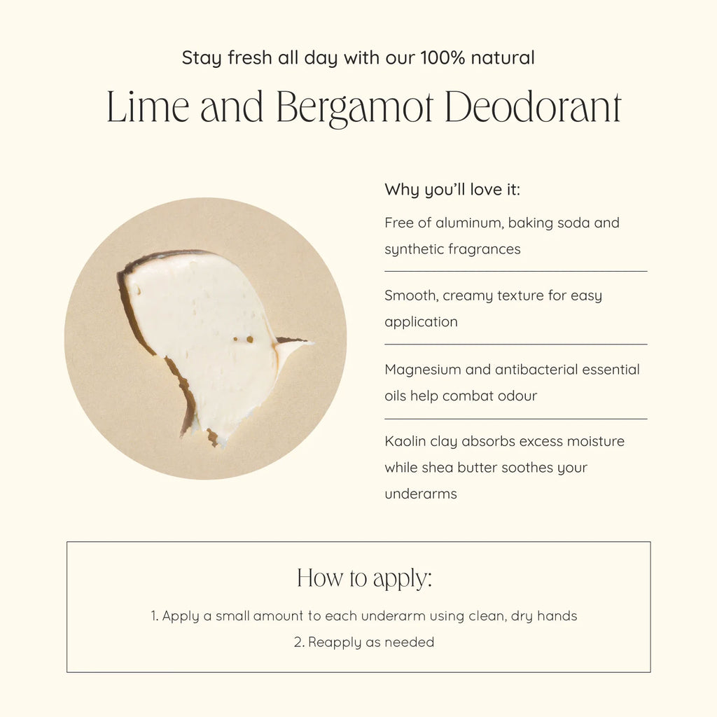 Lime & Bergamot Natural Deodorant