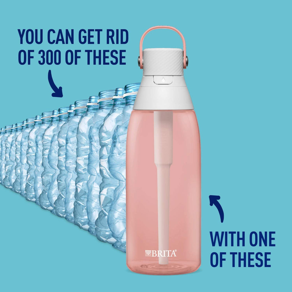 Brita Plastic Water Filter Bottle - 36 Ounce -Blush
