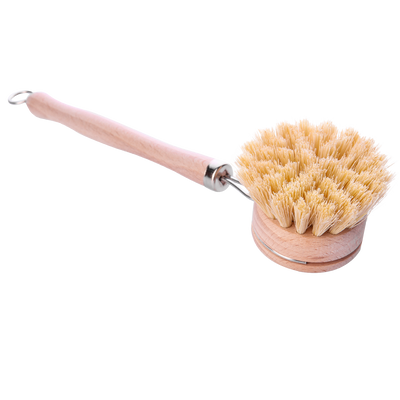 Bamboo & Sisal Long Handle Dish Brush with Replaceable Head