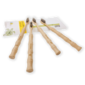 Charcoal Bamboo Toothbrush Set | Medium Hardness | Adult Size (Set of 4)