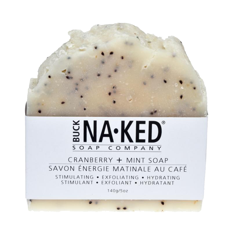 Buck Naked | cranberry + mint natural vegan soap bar