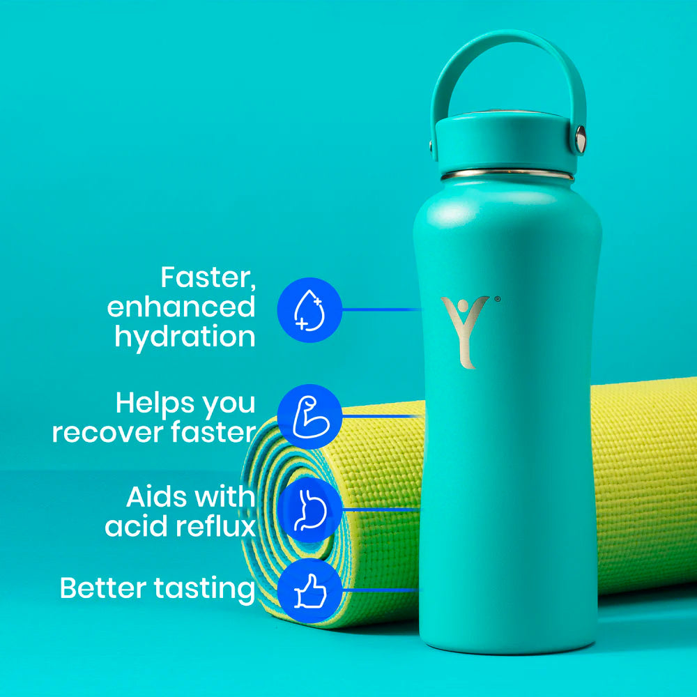 DYLN Wide-Mouth 32 oz. Water Bottle /w Sports Cap and Extra Diffusers