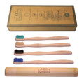 Doc Omega Bamboo Toothbrush Medium Bristle and Travel Case