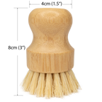 Sisal Mini Scrub Brush Bamboo Dish Scrubber