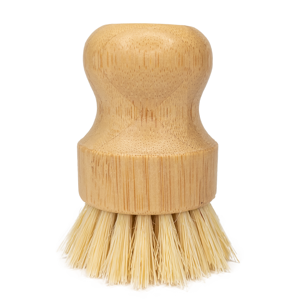 Sisal Mini Scrub Brush Bamboo Dish Scrubber