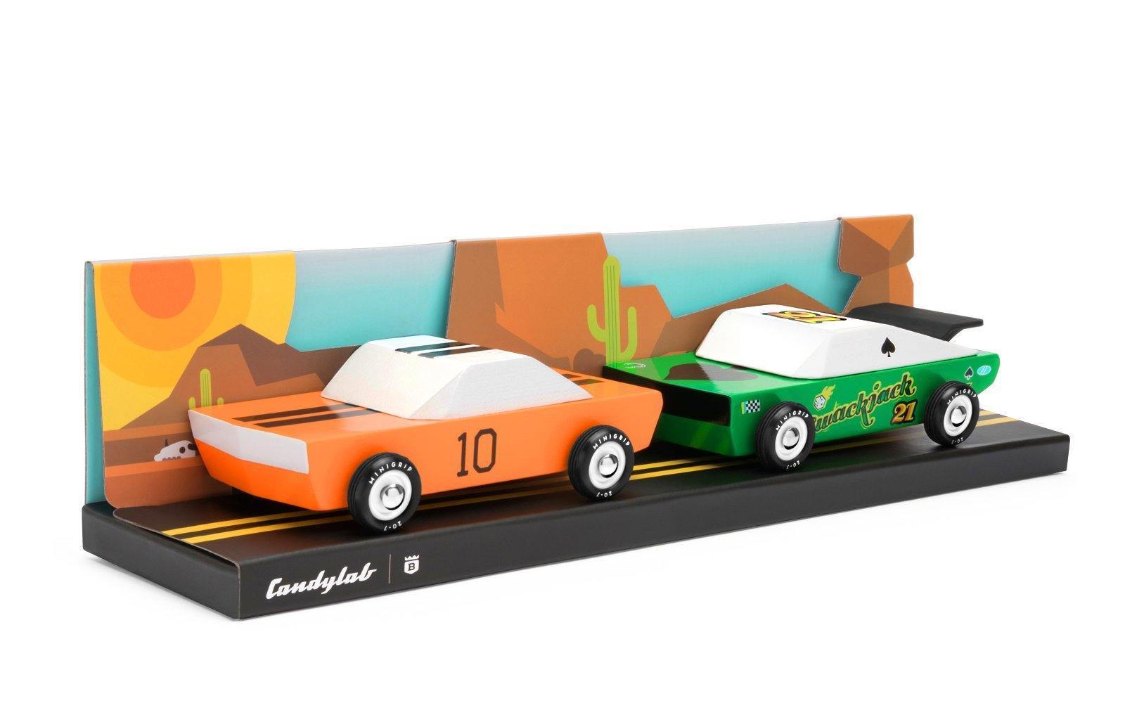 candylab junior desert race set - wooden toy car