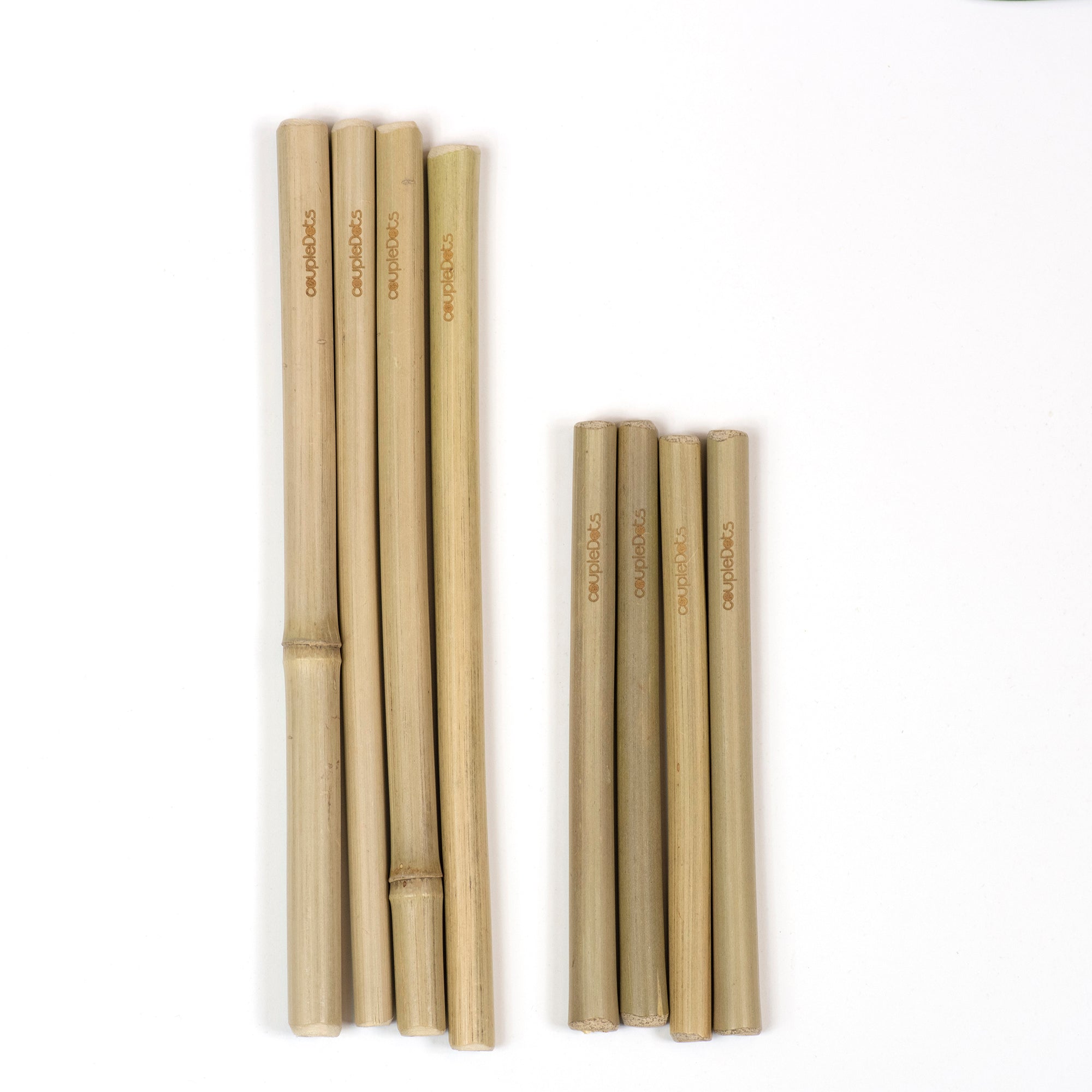 coupleDots Biodegradable Bamboo Drinking Straws