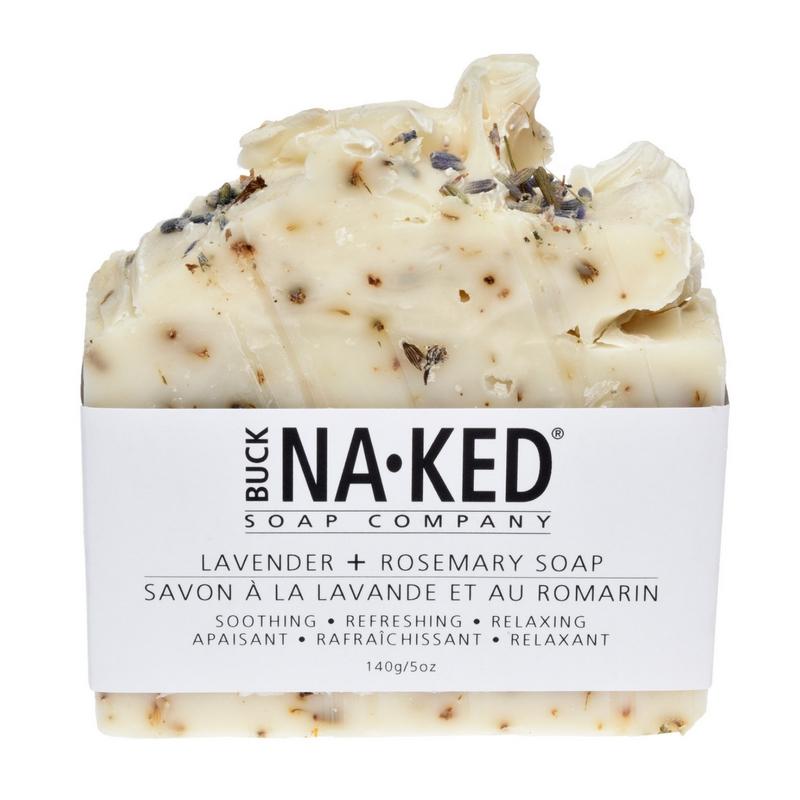 Buck Naked Lavender + Rosemary Natural Vegan Soap Bar