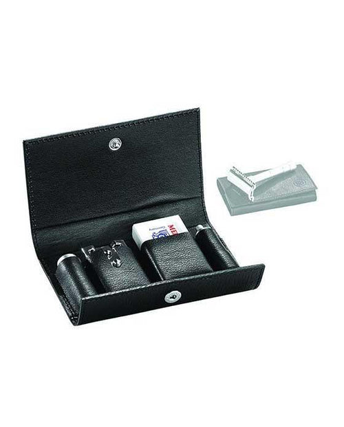 Merkur | 46C 3-piece travel razor set in leather case