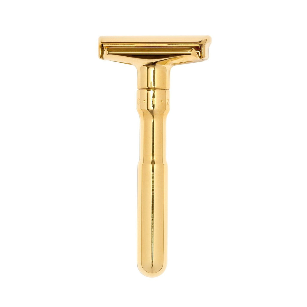 Merkur | futur adjustable double edge safety razor | gold plated finish