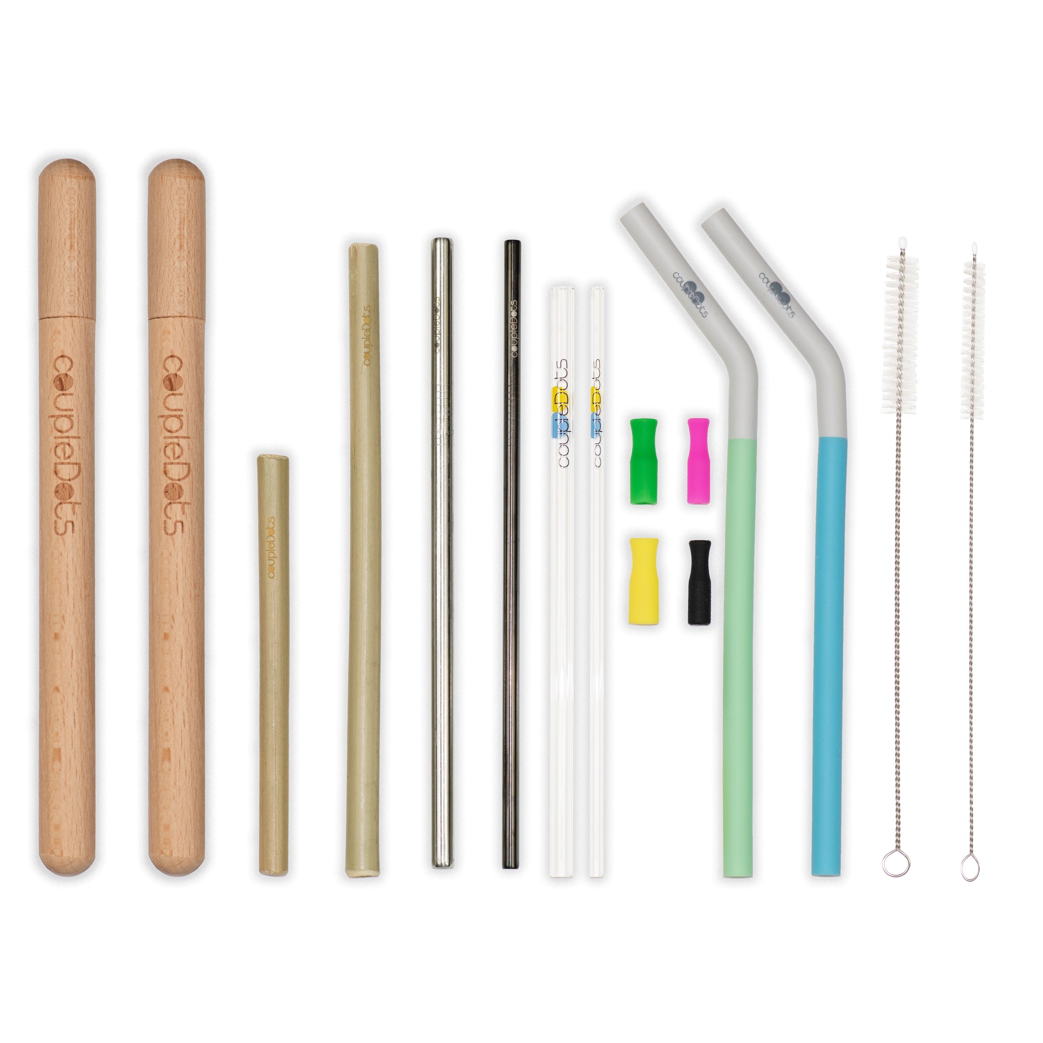 coupleDots Reusable Straw Starter Pack (Mixed Set)