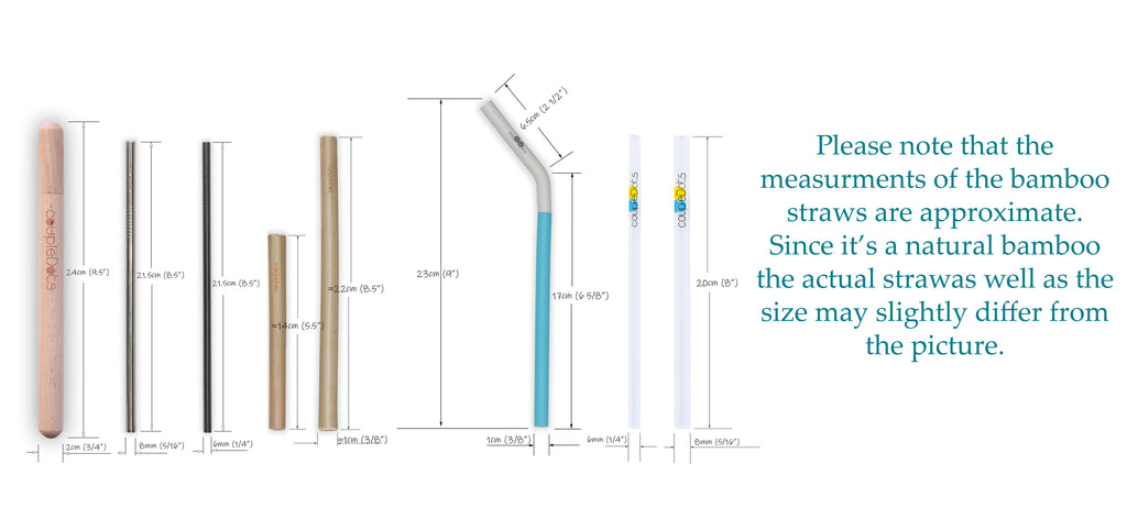 coupleDots Reusable Straw Starter Pack (Mixed Set)