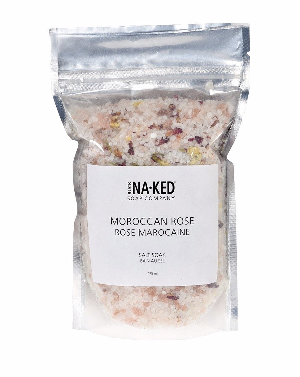 Buck Naked | moroccan rose bath salt soak