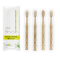Natural Bamboo Toothbrush Set | Medium Hardness | Adult Size (Set of 4)