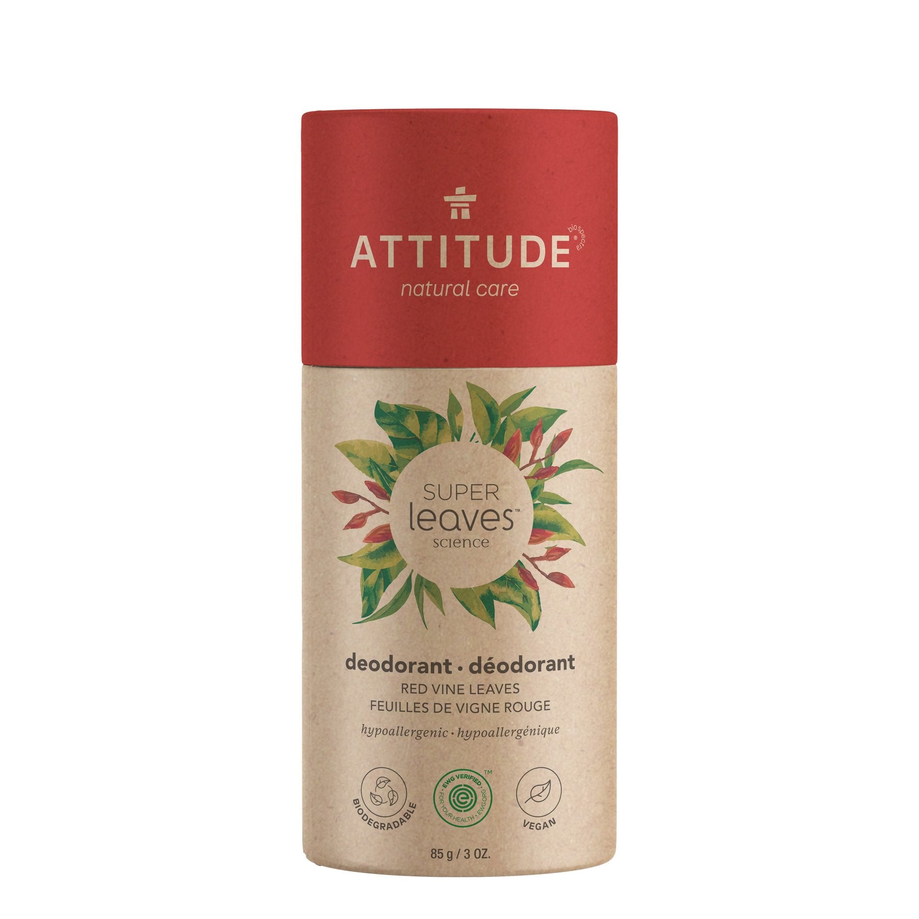 plastic free natural deodorant - red vine leaves (super leaves)