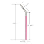 coupleDots Reusable Silicone Smoothie Drinking Straws