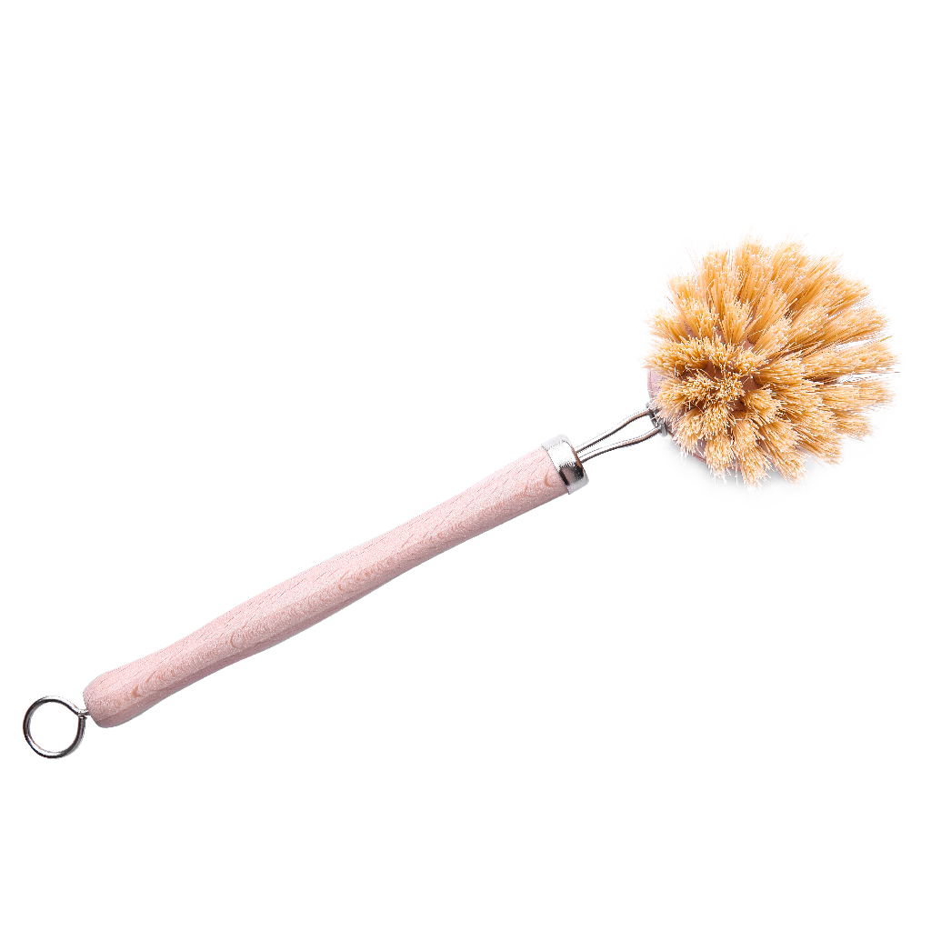 Bamboo & Sisal Long Handle Dish Brush with Replaceable Head