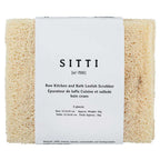 raw kitchen and bath natural loofah scrubber (set of 3) | sitti