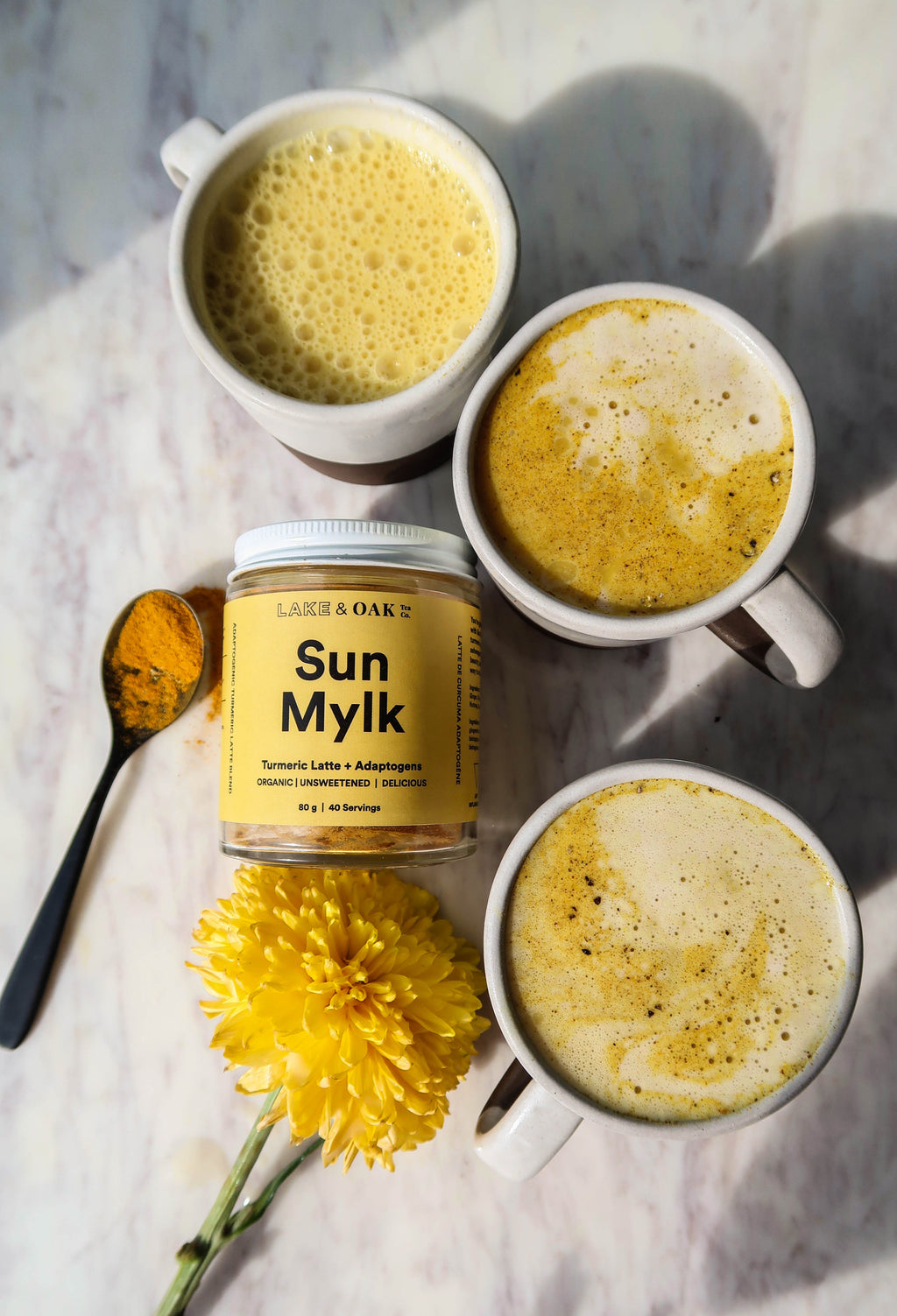 sun mylk - adaptogenic turmeric latte blend tea