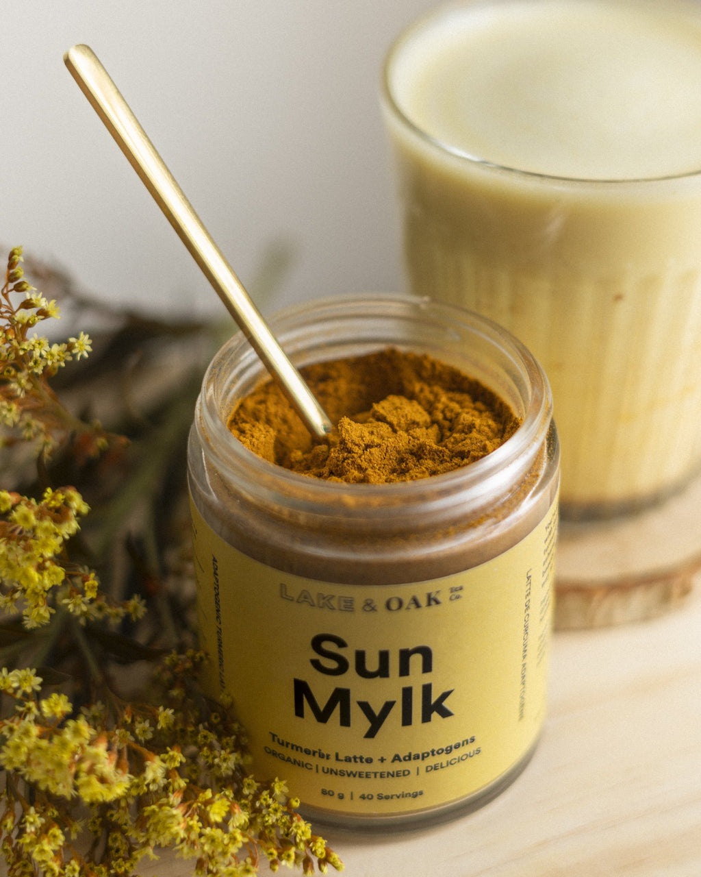 sun mylk - adaptogenic turmeric latte blend tea