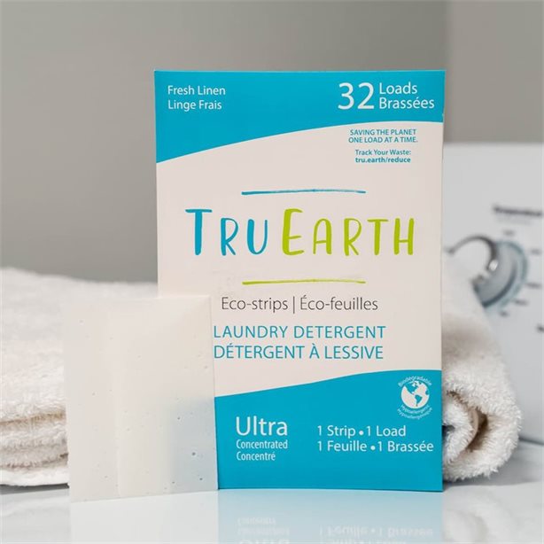 TRU EARTH | eco-strips laundry detergent fresh linen 32 loads