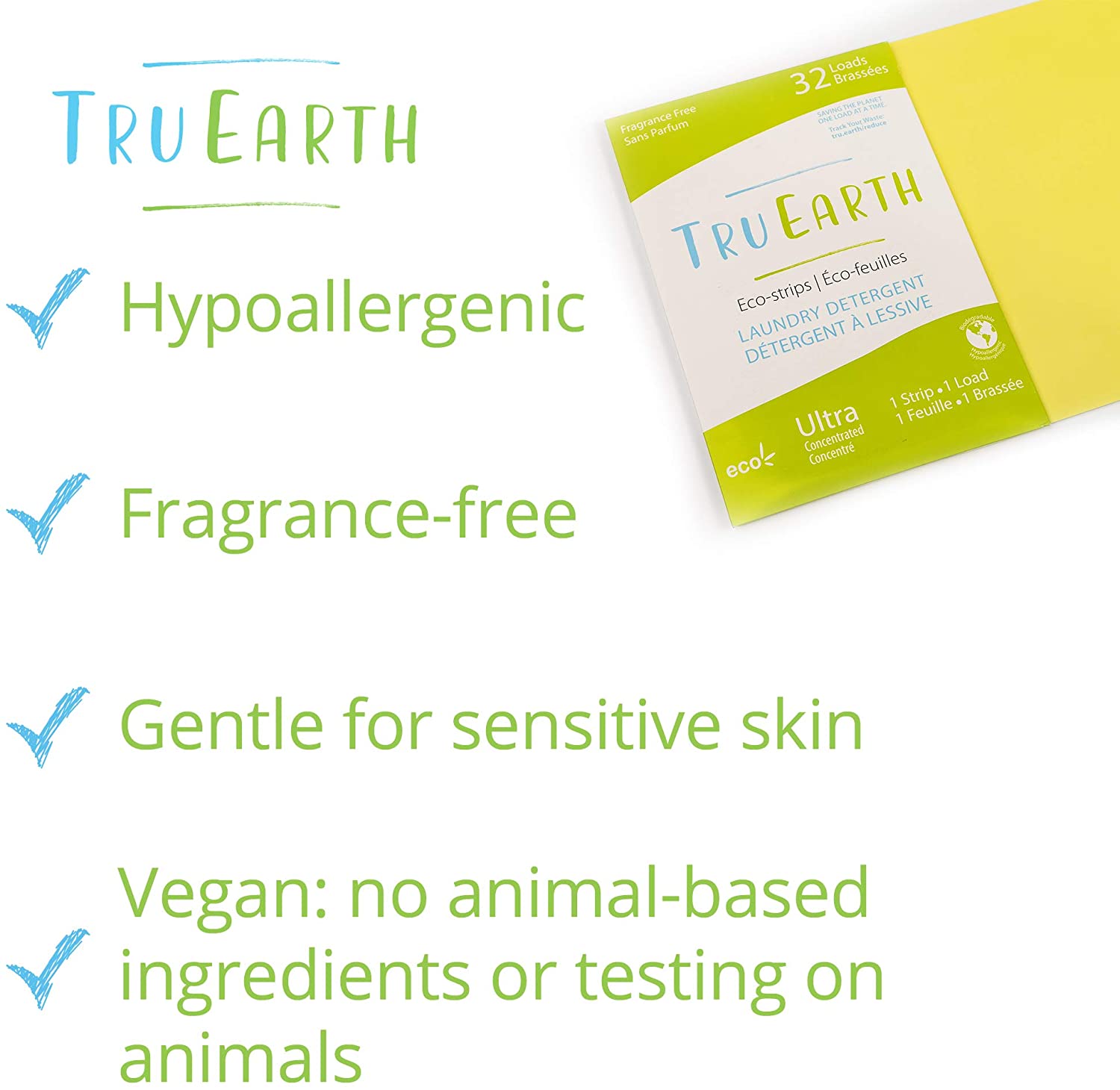Tru Earth Eco-strips Laundry Detergent (Fragrance-free)