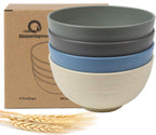 Kids Cereal Bowls - 24 OZ Wheat Straw Fiber Unbreakable Lightweight Bowl Set